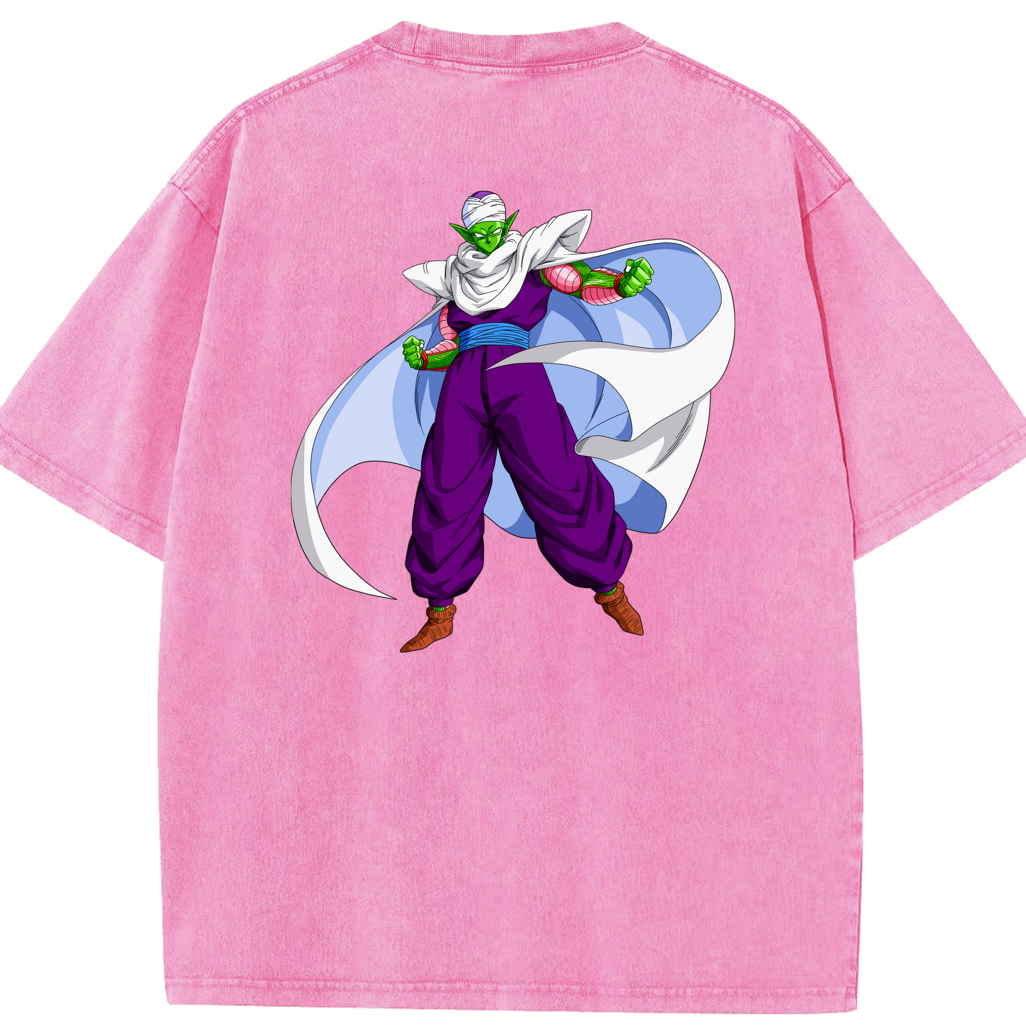 （画像用） ドラゴンボール ピッコロ DRAGON BALL Piccolo 綿100% ヴィンテージ風 半袖Tシャツ（背面プリント）